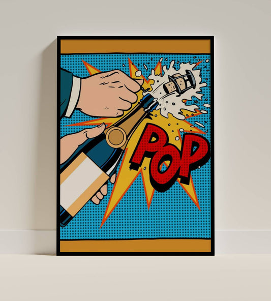 Pop Art Champagne Celebration