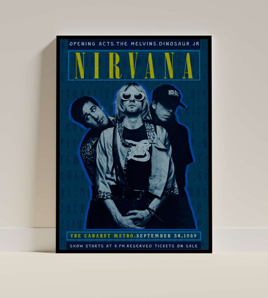 Nirvana Cabaret Metro 1989 Concert Poster