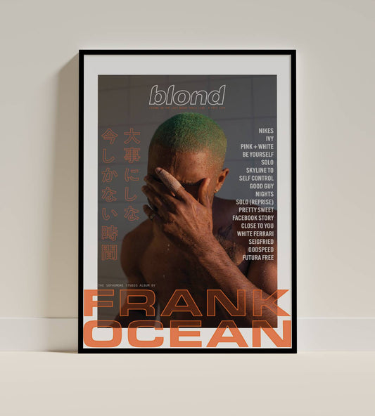 Frank Ocean “Blond” Studio Album Poster