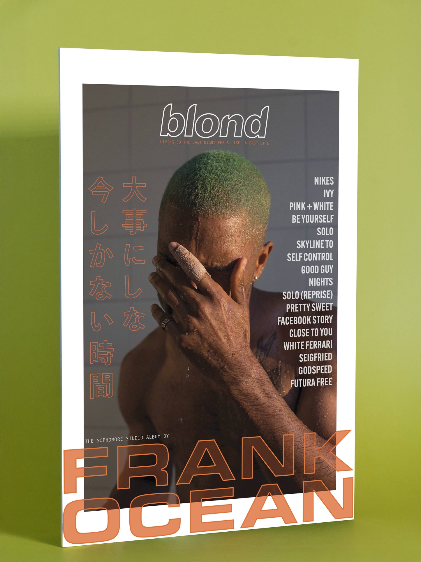 Frank Ocean “Blond” Studio Album Poster