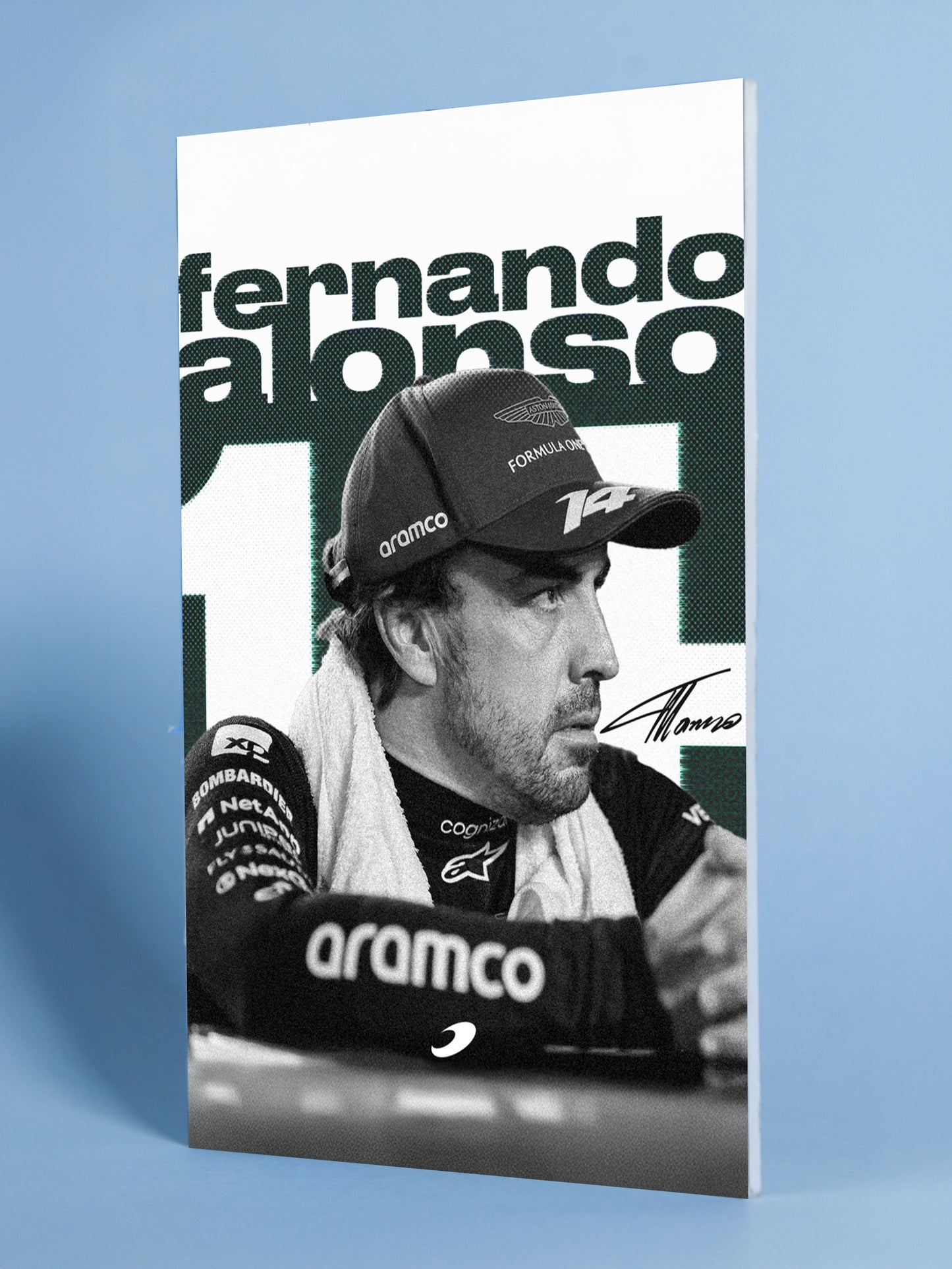 Fernando Alonso Aston Martin Formula 1 Poster