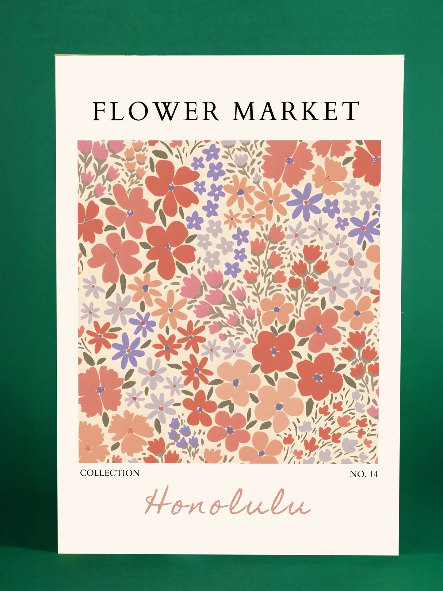 Honolulu Flower Market Floral Pattern