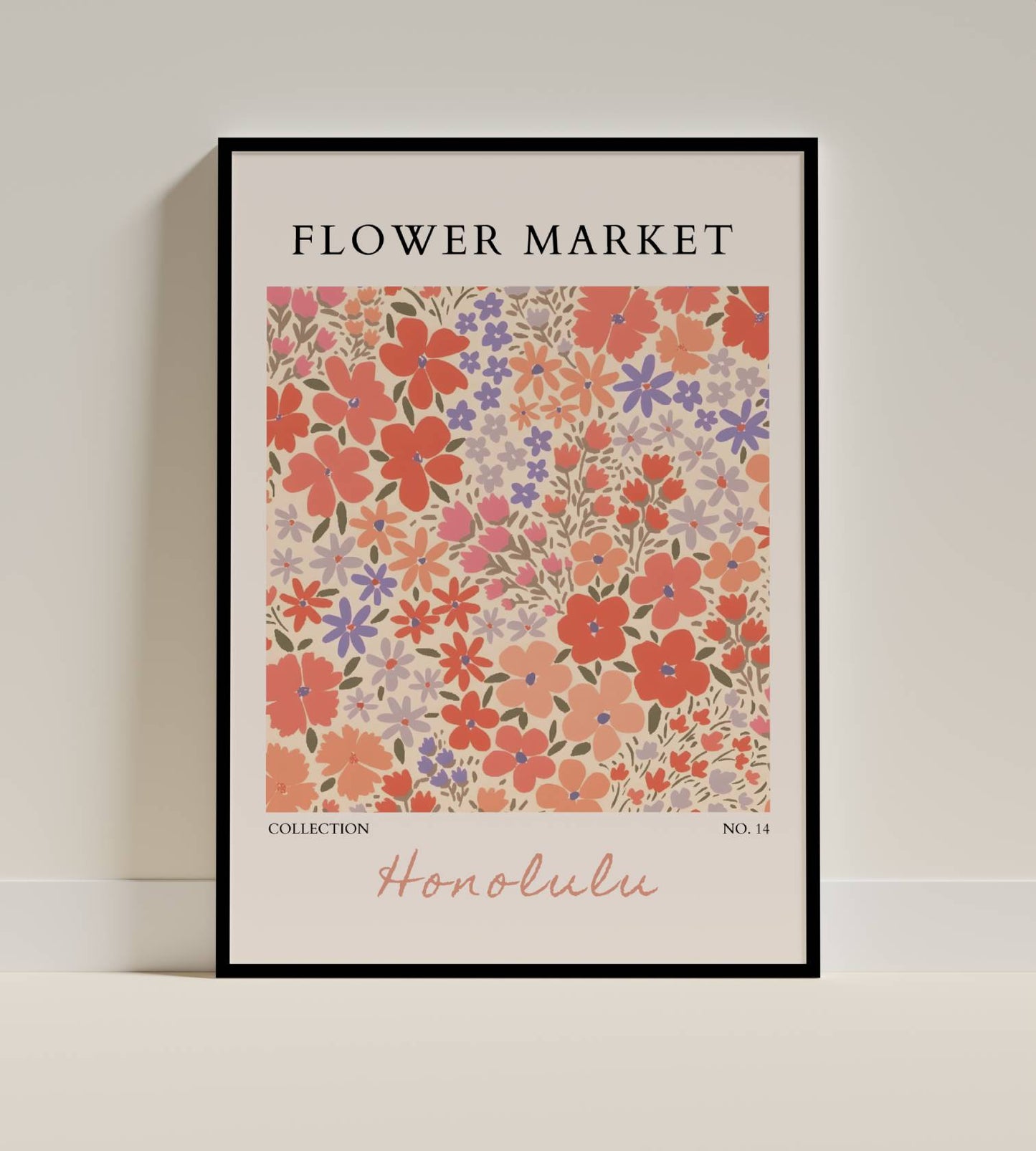 Honolulu Flower Market Floral Pattern