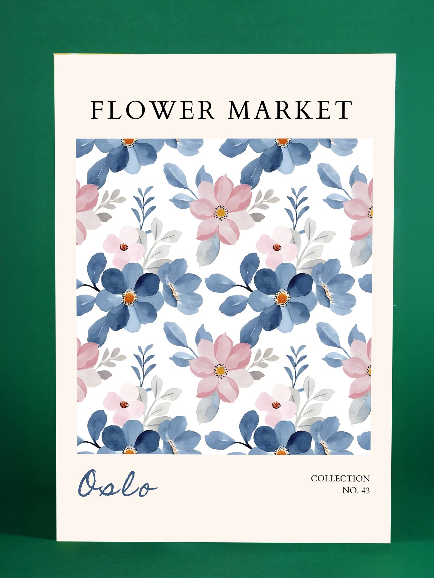Oslo Flower Market Art Poster