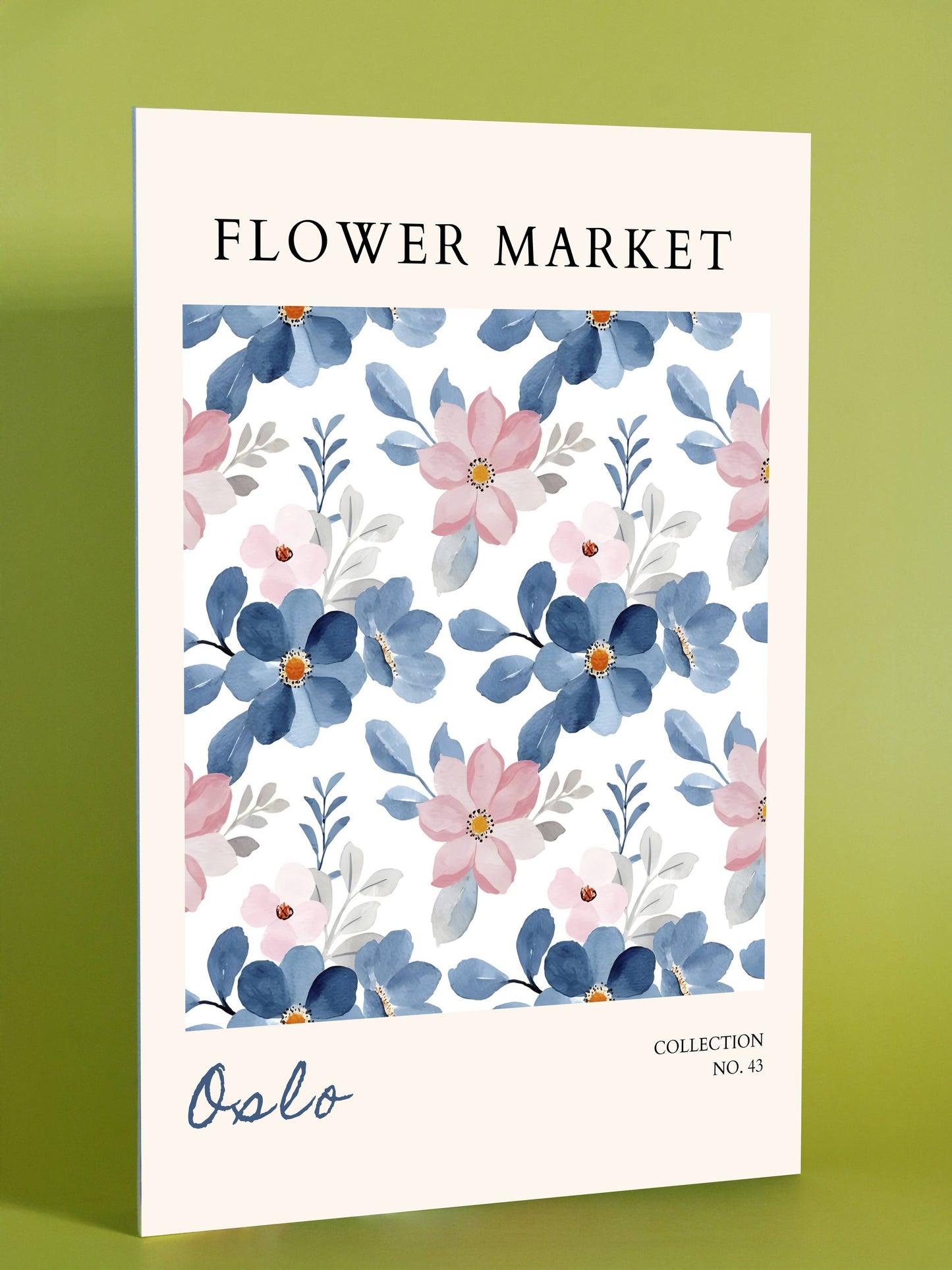 Oslo Flower Market Art Poster