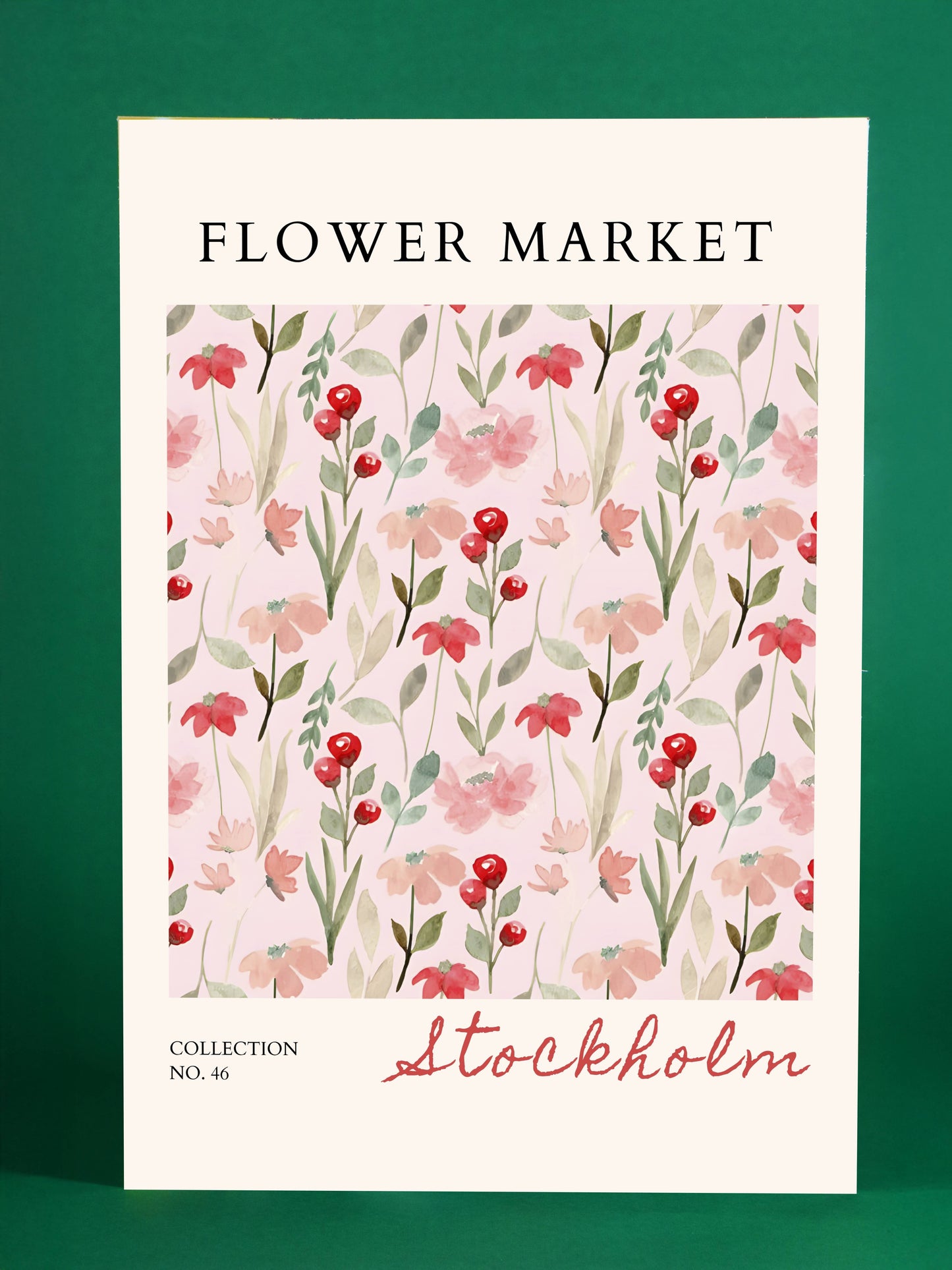 Flower Market Stockholm – Watercolor Botanical Pattern