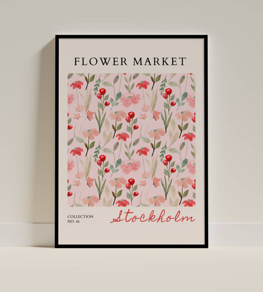 Flower Market Stockholm – Watercolor Botanical Pattern
