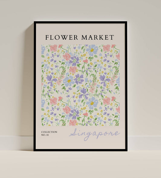 Singapore Flower Market Pastel Floral