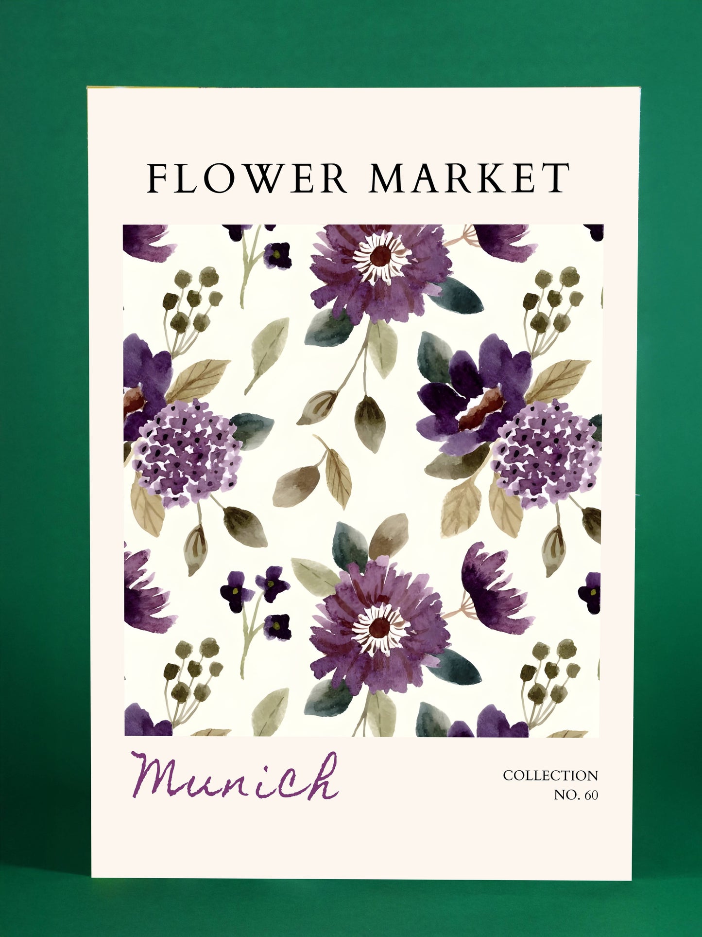 Munich Flower Market – Purple Bouquet Art