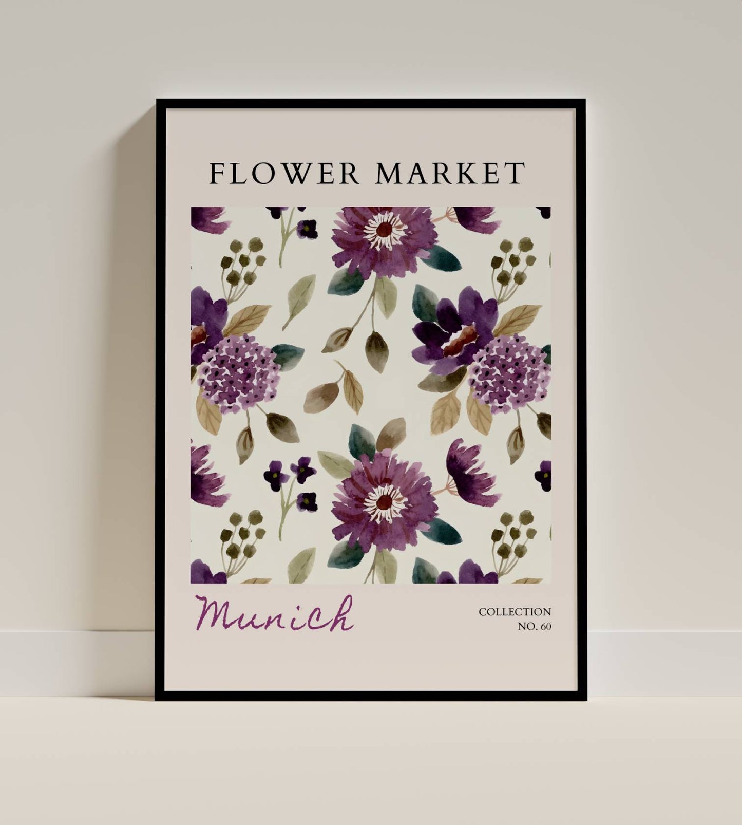 Munich Flower Market – Purple Bouquet Art
