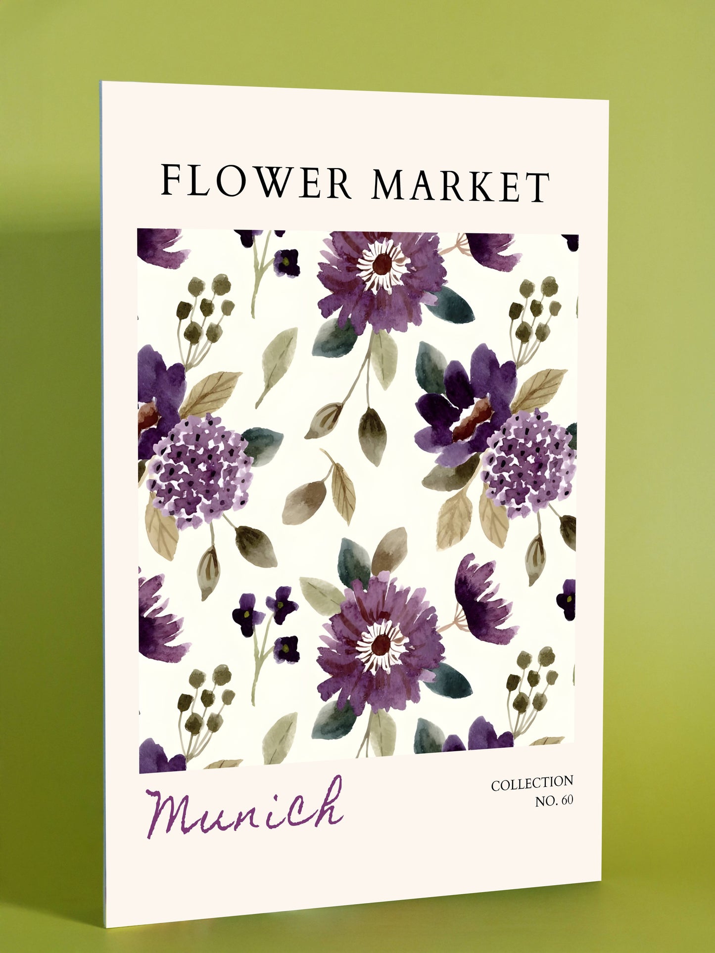 Munich Flower Market – Purple Bouquet Art