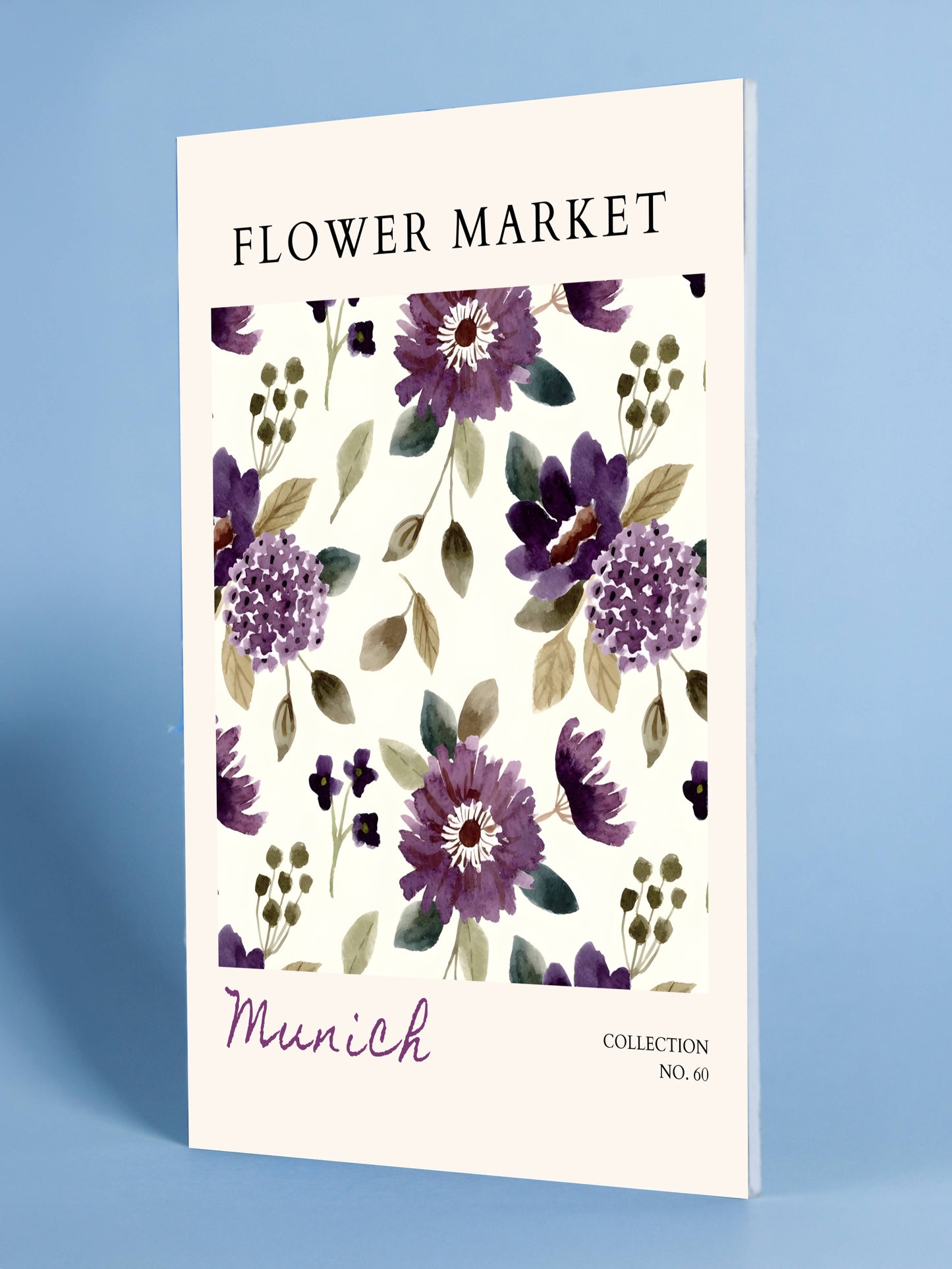Munich Flower Market – Purple Bouquet Art