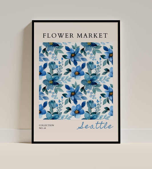 Seattle Flower Market Poster