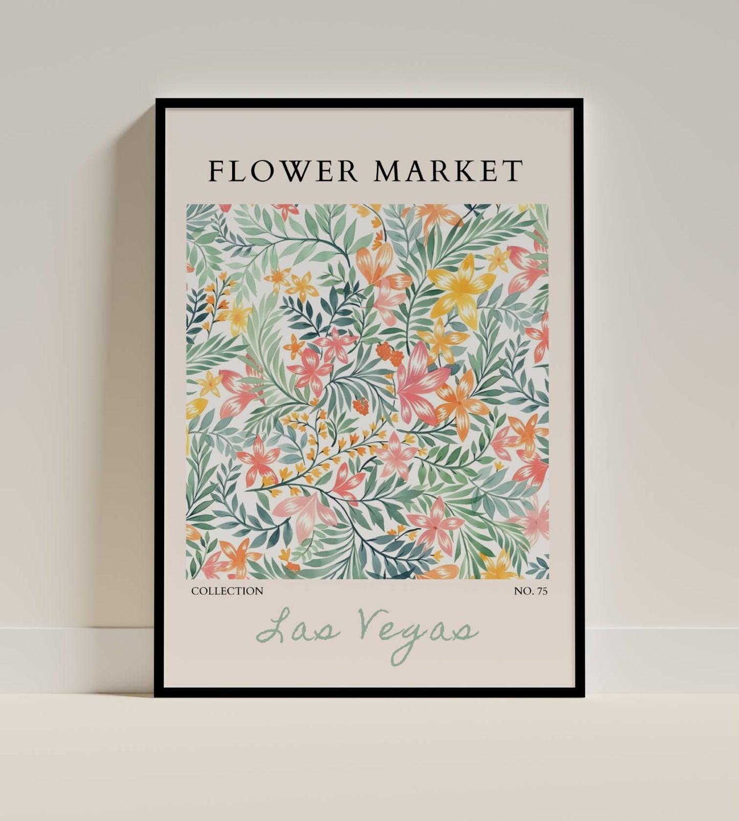 Las Vegas Flower Market Botanical Print