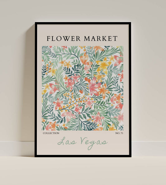 Las Vegas Flower Market Botanical Print