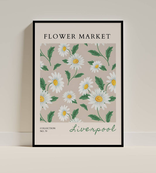 Liverpool Daisy Flower Market Art