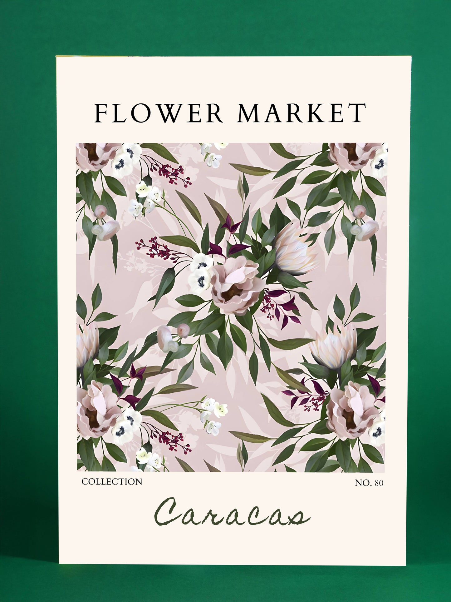 Caracas Flower Market Poster
