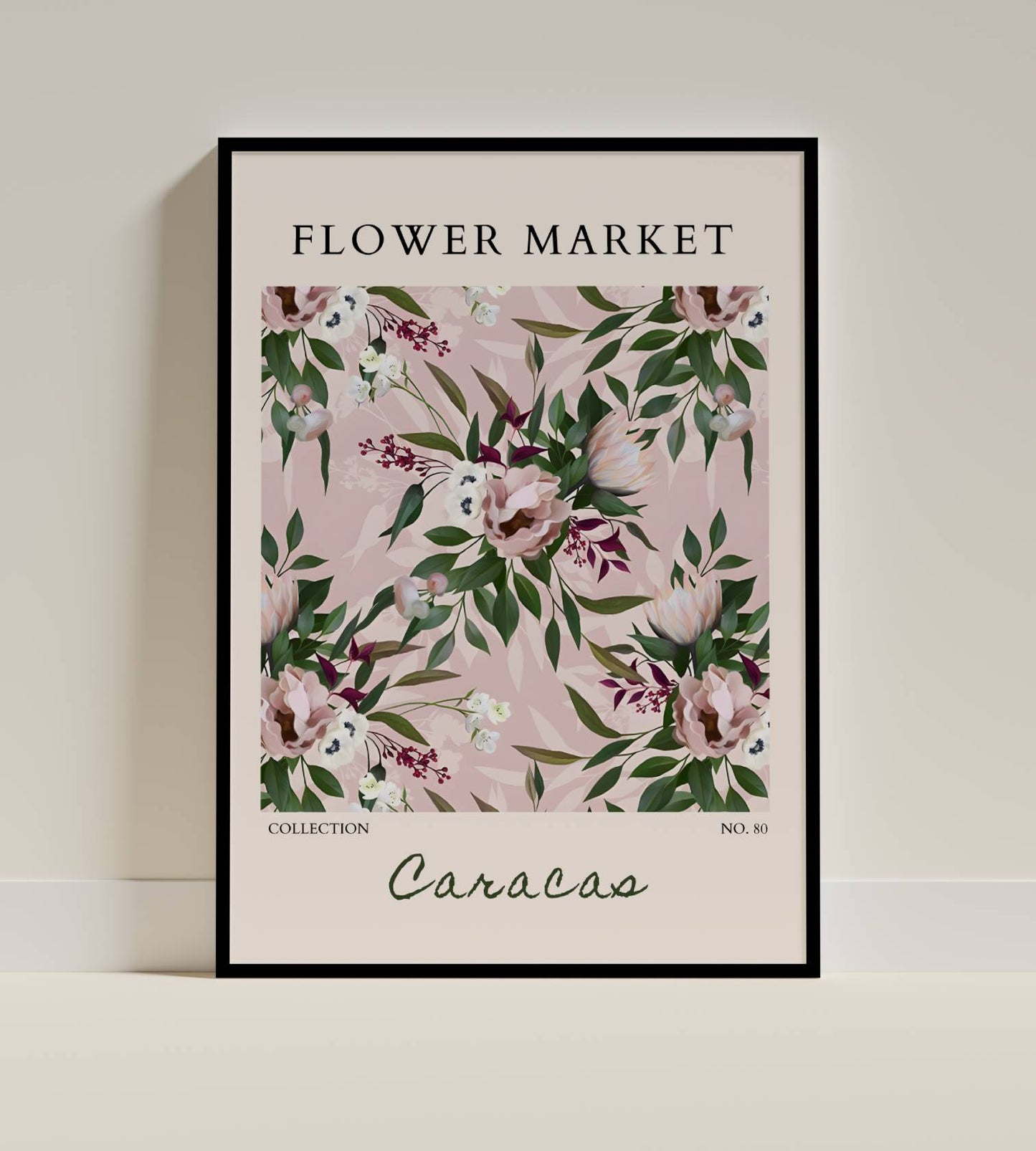 Caracas Flower Market Poster