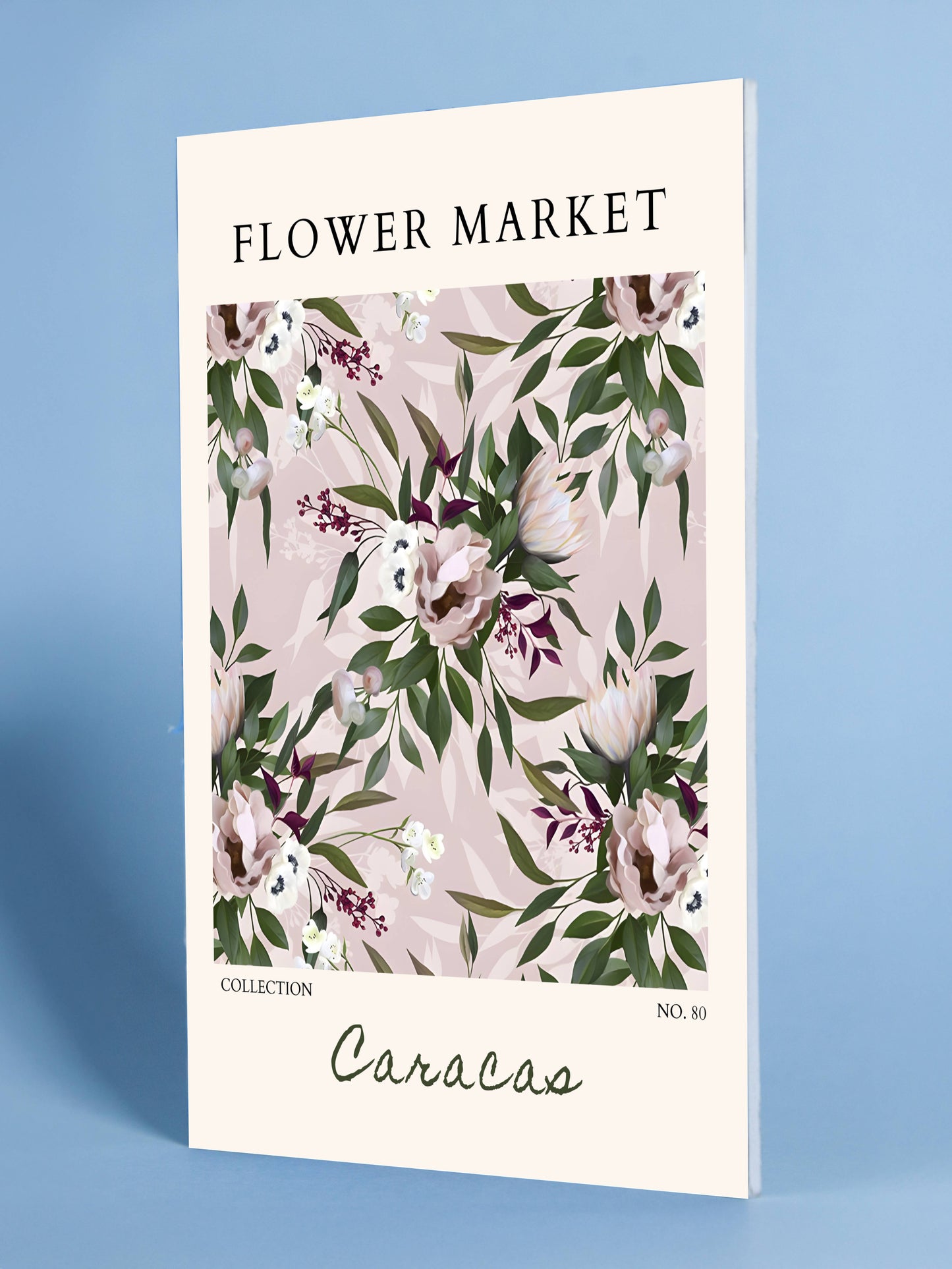 Caracas Flower Market Poster