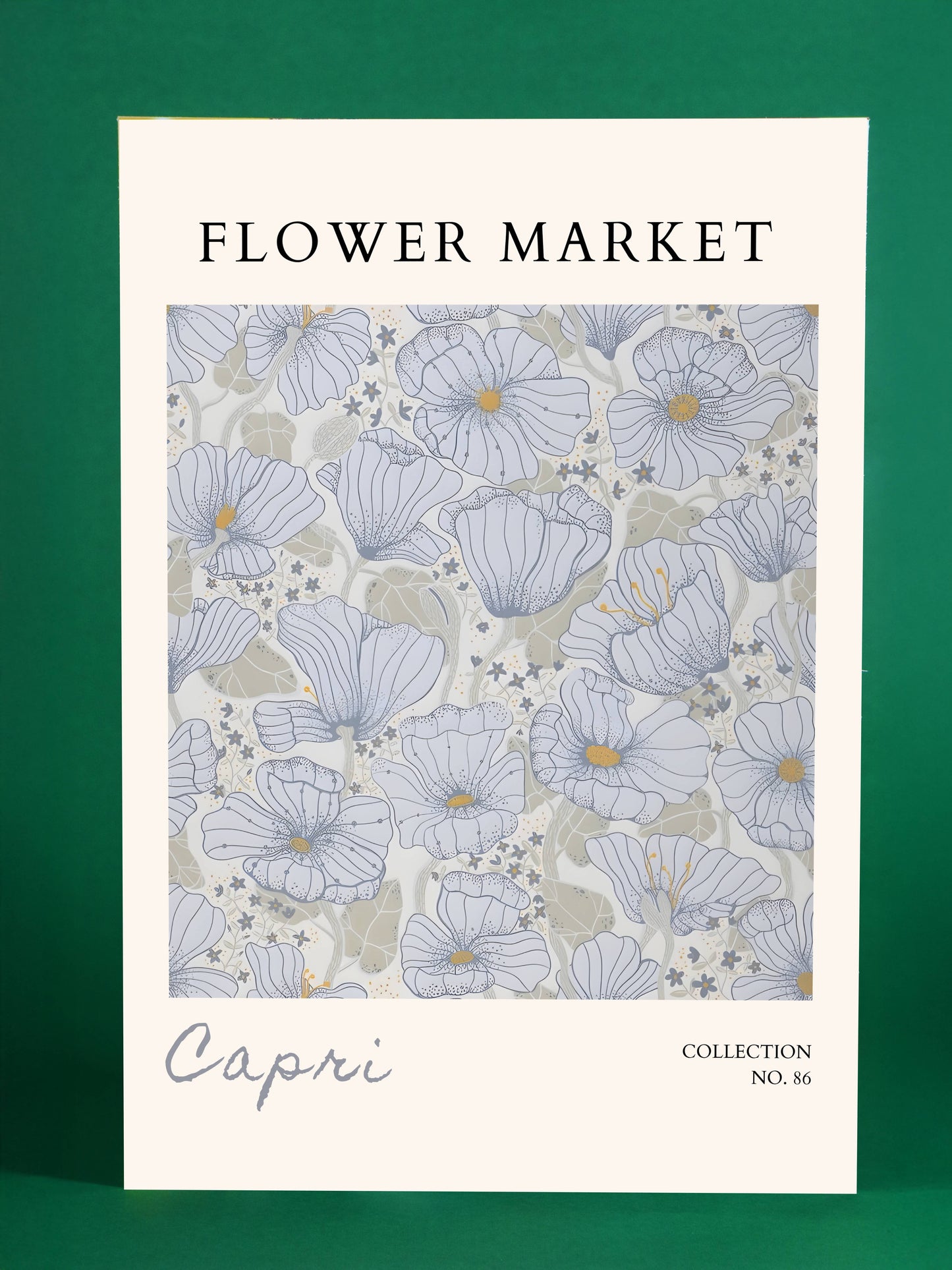 Flower Market Capri Botanical Illustration