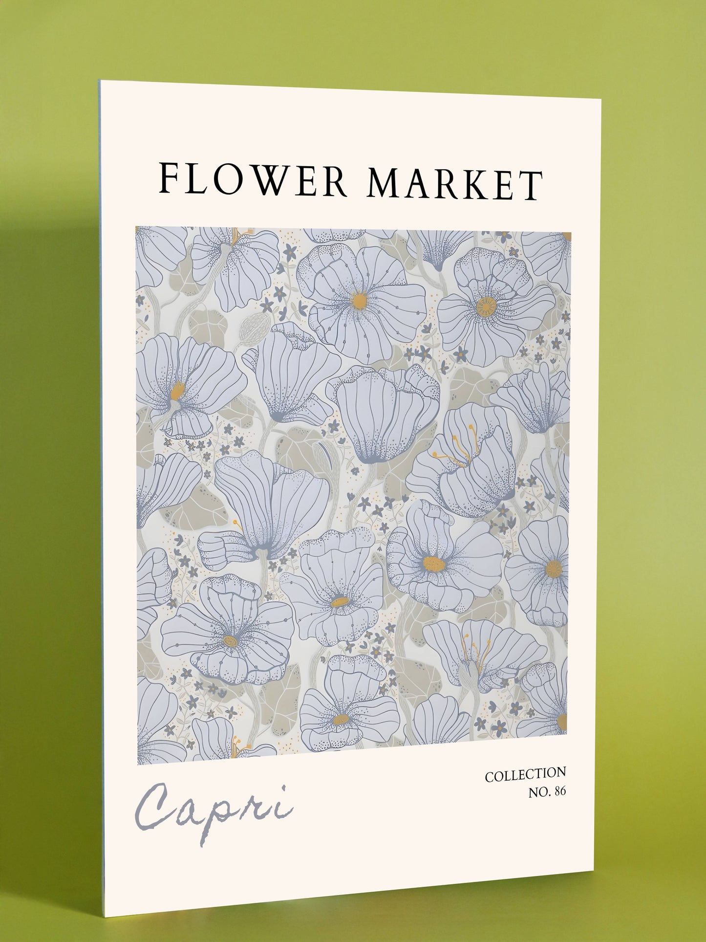 Flower Market Capri Botanical Illustration