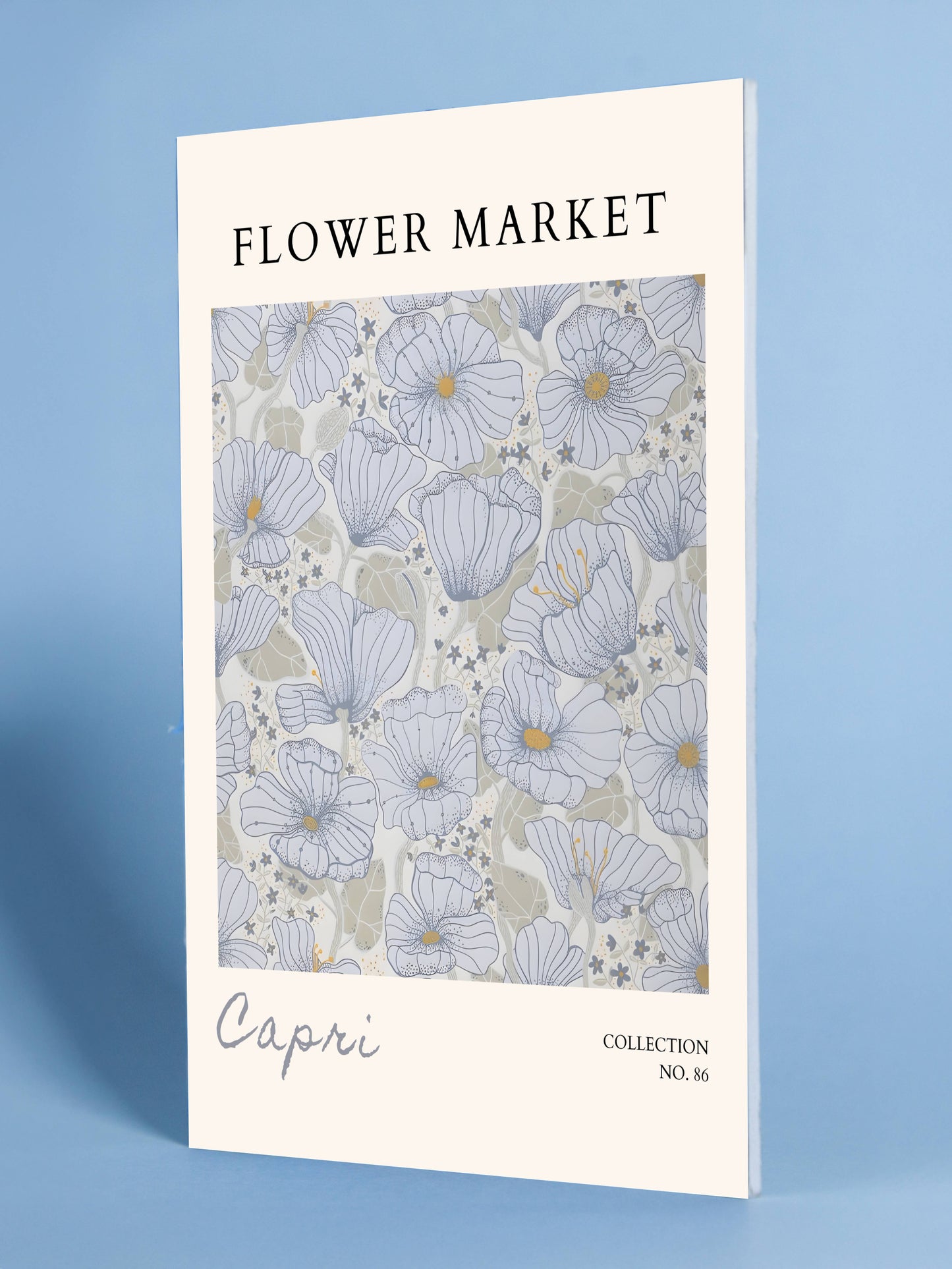 Flower Market Capri Botanical Illustration