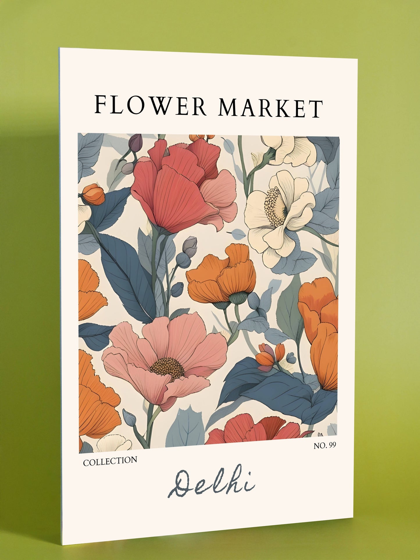 Delhi Flower Market Poster