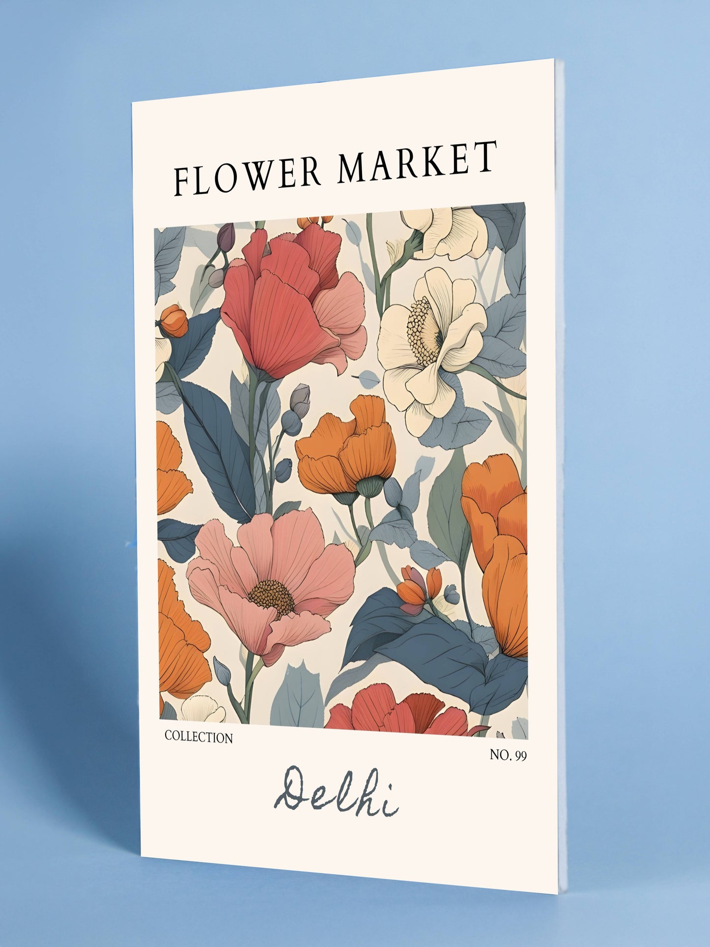 Delhi Flower Market Poster