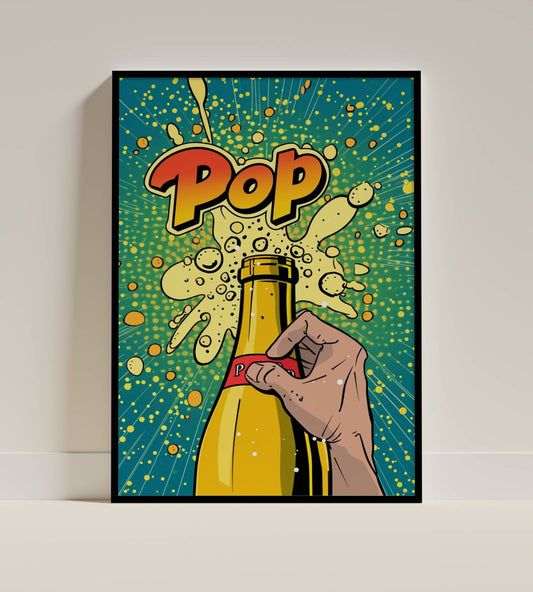 Pop Art Champagne Celebration