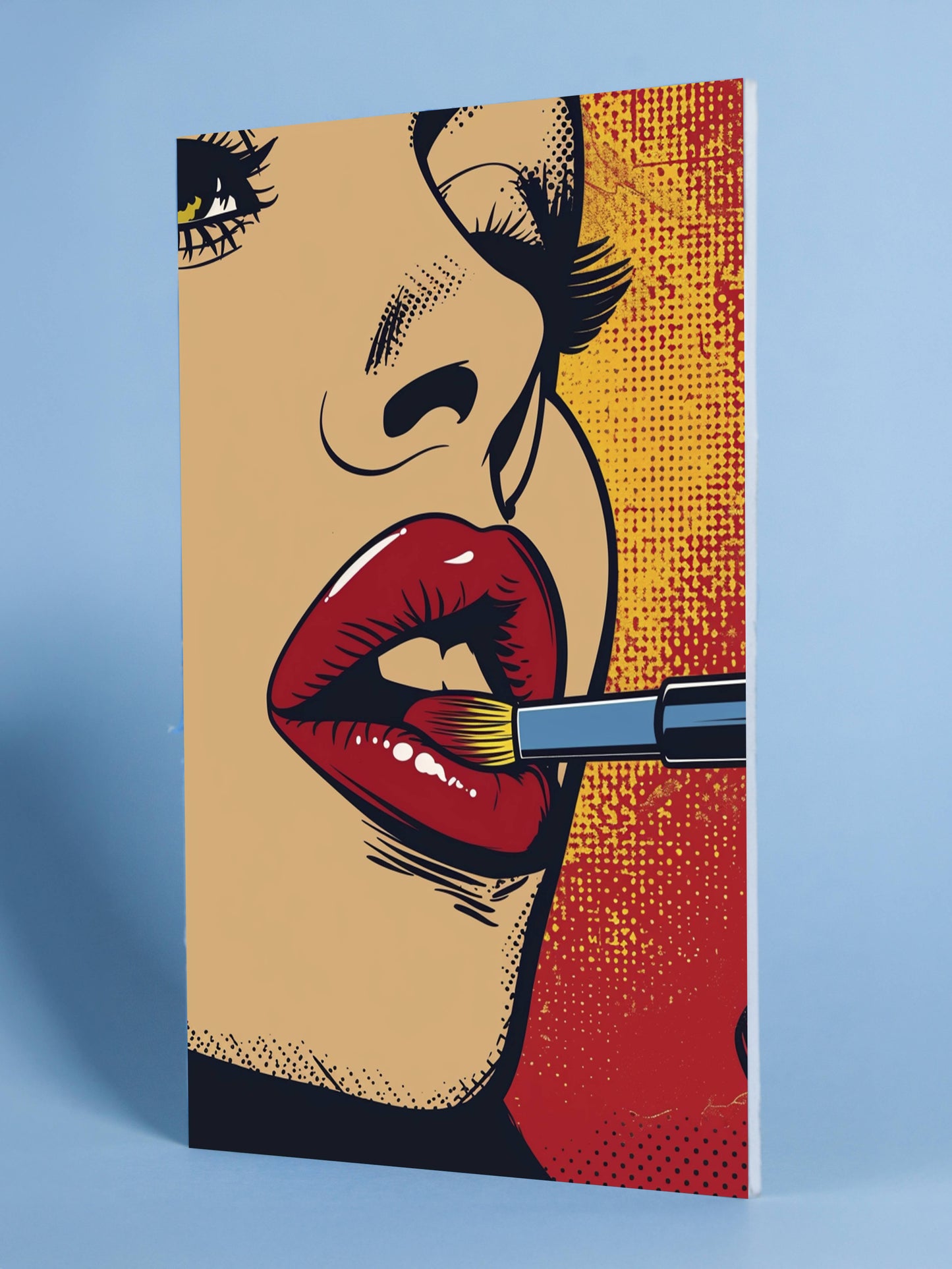 Bold Pop Art Lips With Red Lipstick