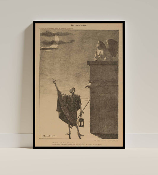 Death and the Angel – Symbolist Vintage Illustration
