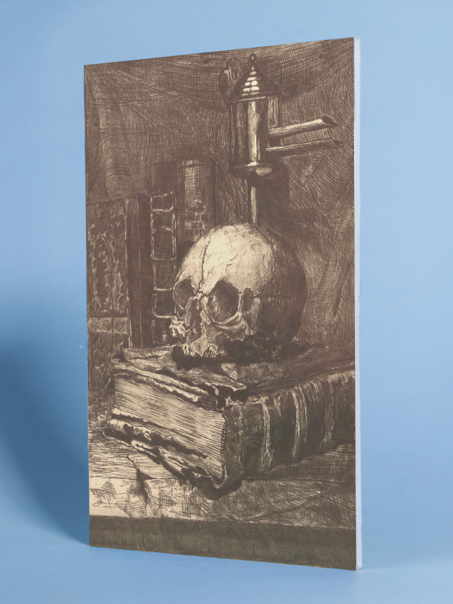 Vanitas Still Life with Skull and Books