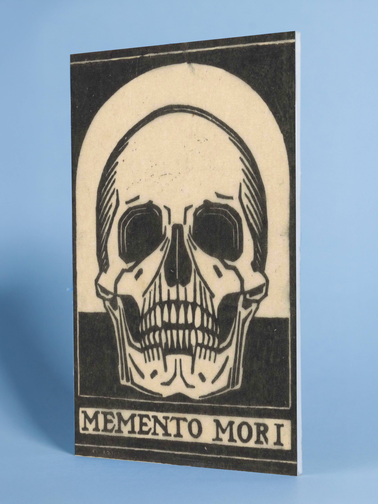 Memento Mori Skull – Minimalist Black & White Art Print