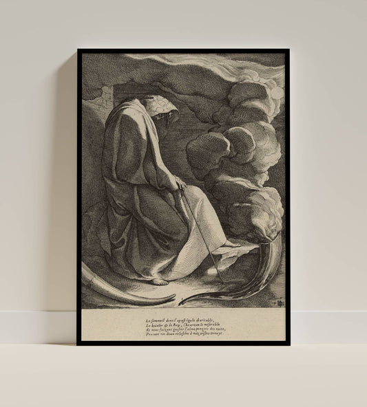Sleep and Solitude Classical Engraving