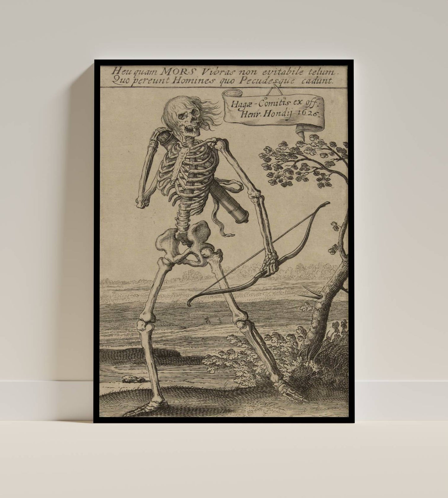 Death with Bow – 17th Century Engraving