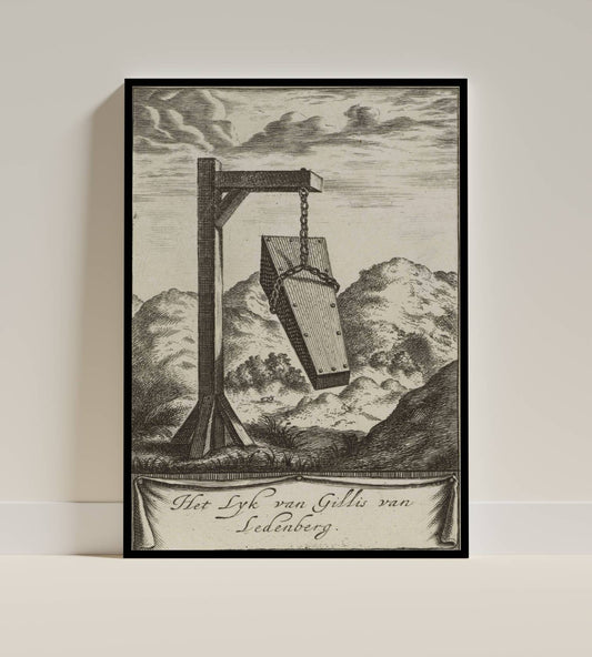 Historical Engraving: The Coffin of Gillis van Ledenberg