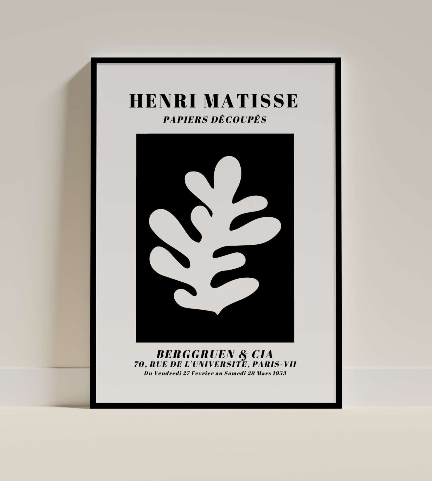 Matisse Inspired Art Print – Modern Botanical Cut-Out