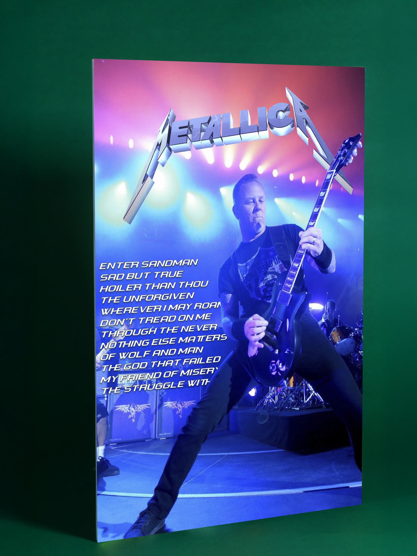 Metallica – Live Lights Tracklist Poster