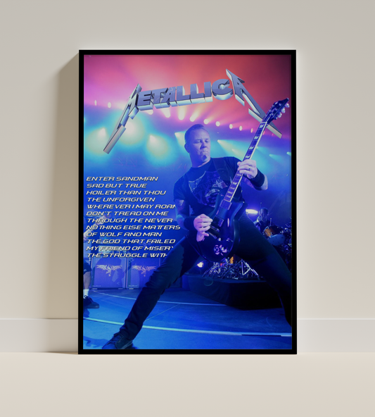 Metallica – Live Lights Tracklist Poster