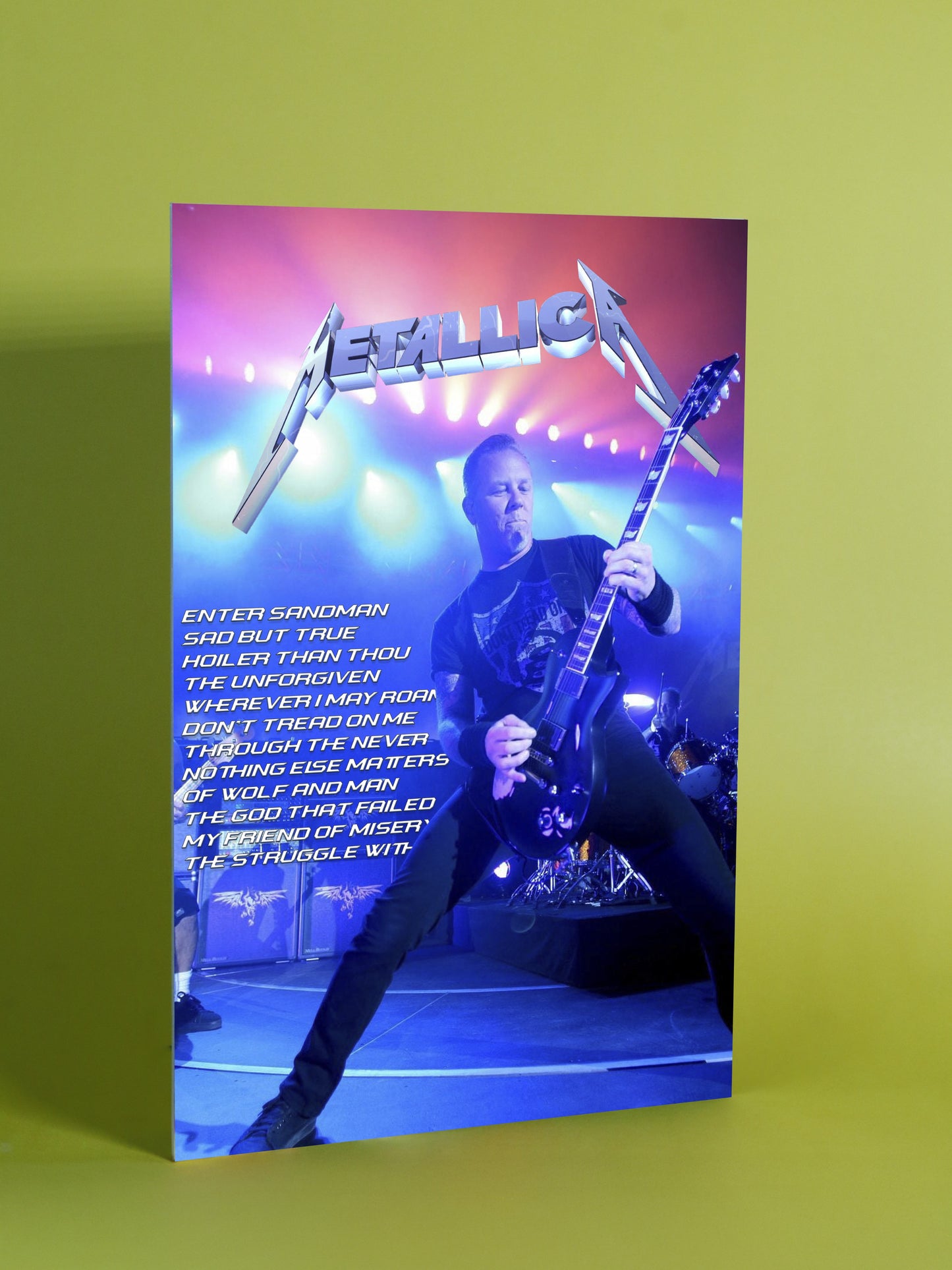 Metallica – Live Lights Tracklist Poster