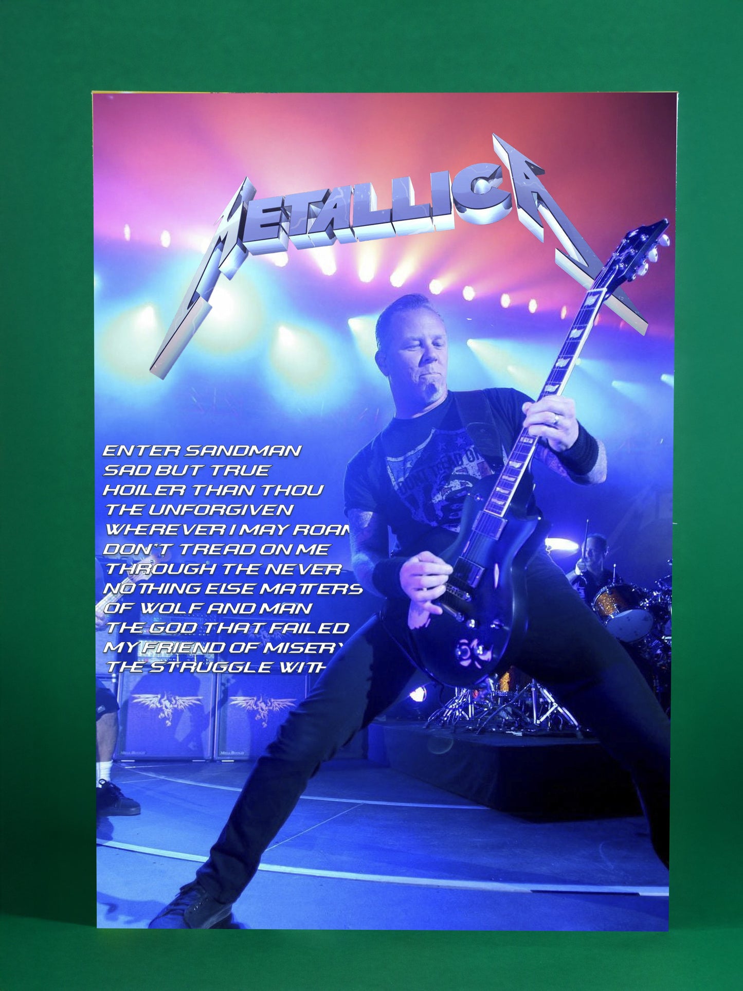 Metallica – Live Lights Tracklist Poster