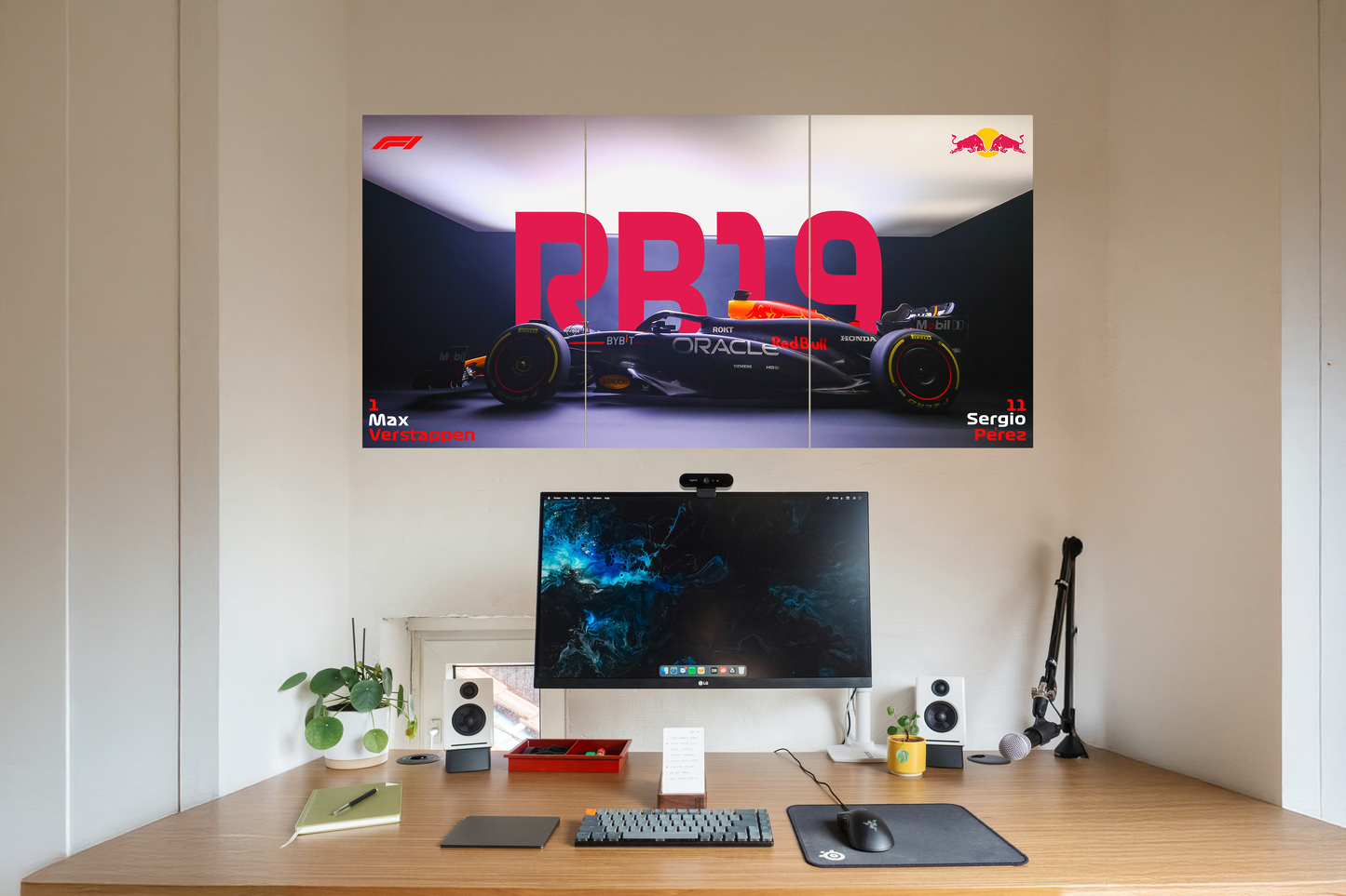 Red Bull RB19 Split Poster
